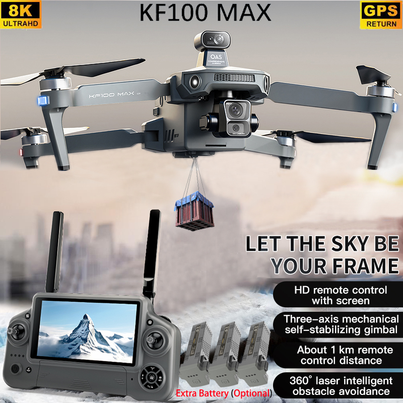 KF100 MAX GPS Drone 4K Cámara  - Drone Gimbal 3 Axis reseña y precio