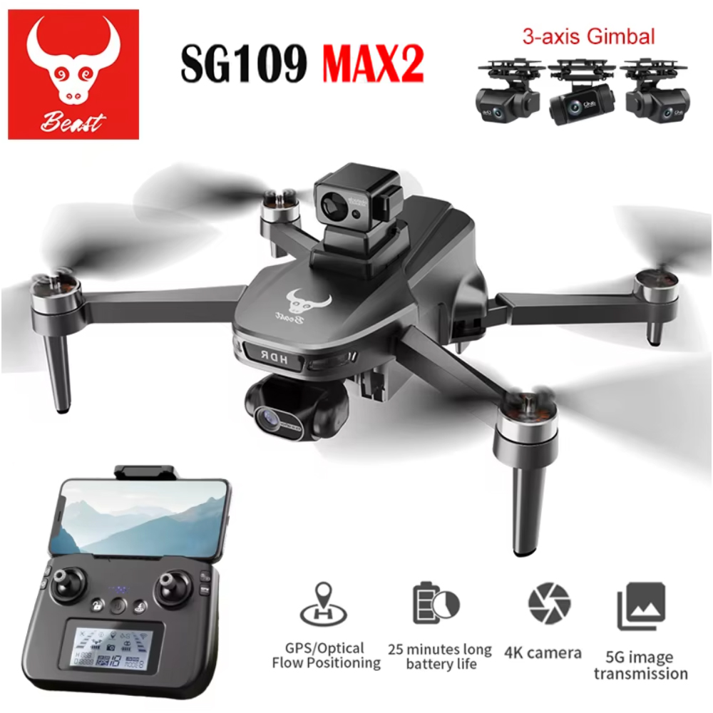 SG109 MAX2 Dron profesional co - Drone Gimbal 3 Axis reseña y precio